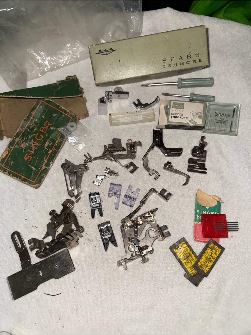 Vintage Sewing Machine Presser Foot and Accessory Kit - Sears Kenmore & Singer